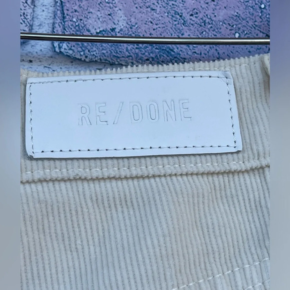 Re/Done 70s Pocket Loose Flare Corduroy Pants in Vintage Ivory Size 28 - Picture 12 of 16